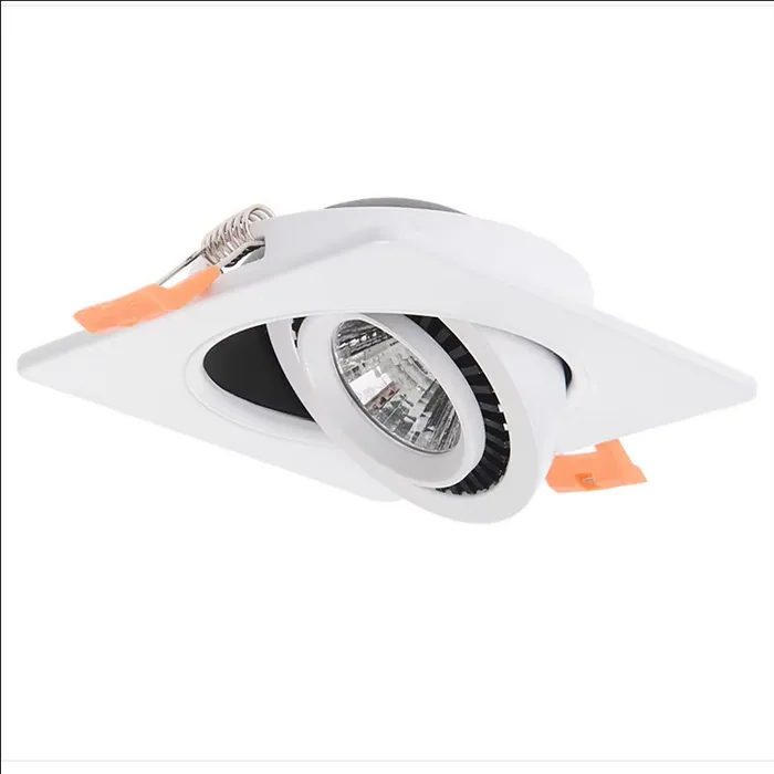 Inbouwspot zaagmaat 60mm vierkant LED 5W wit of zwart 25mm hoog