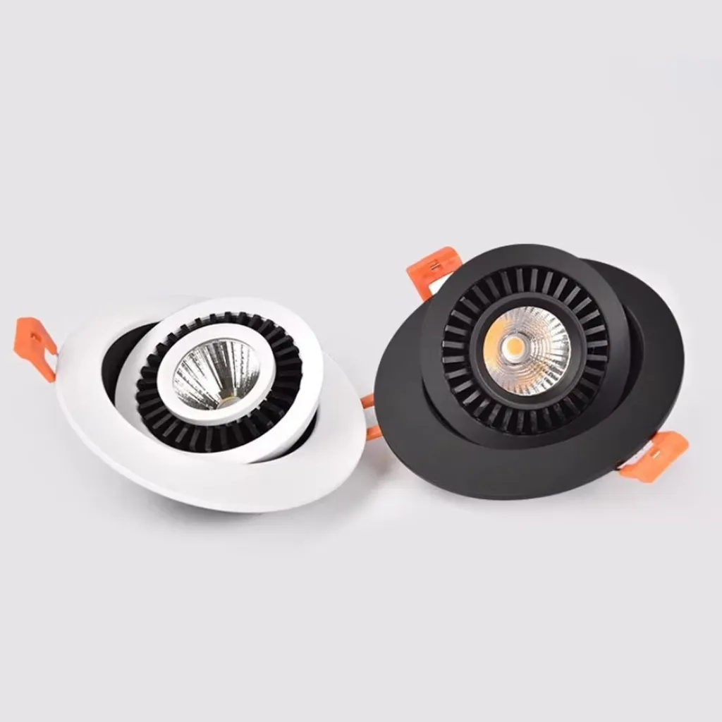LED spot lage inbouwdiepte 7W richtbaar zaagmaat 75mm wit of zwart