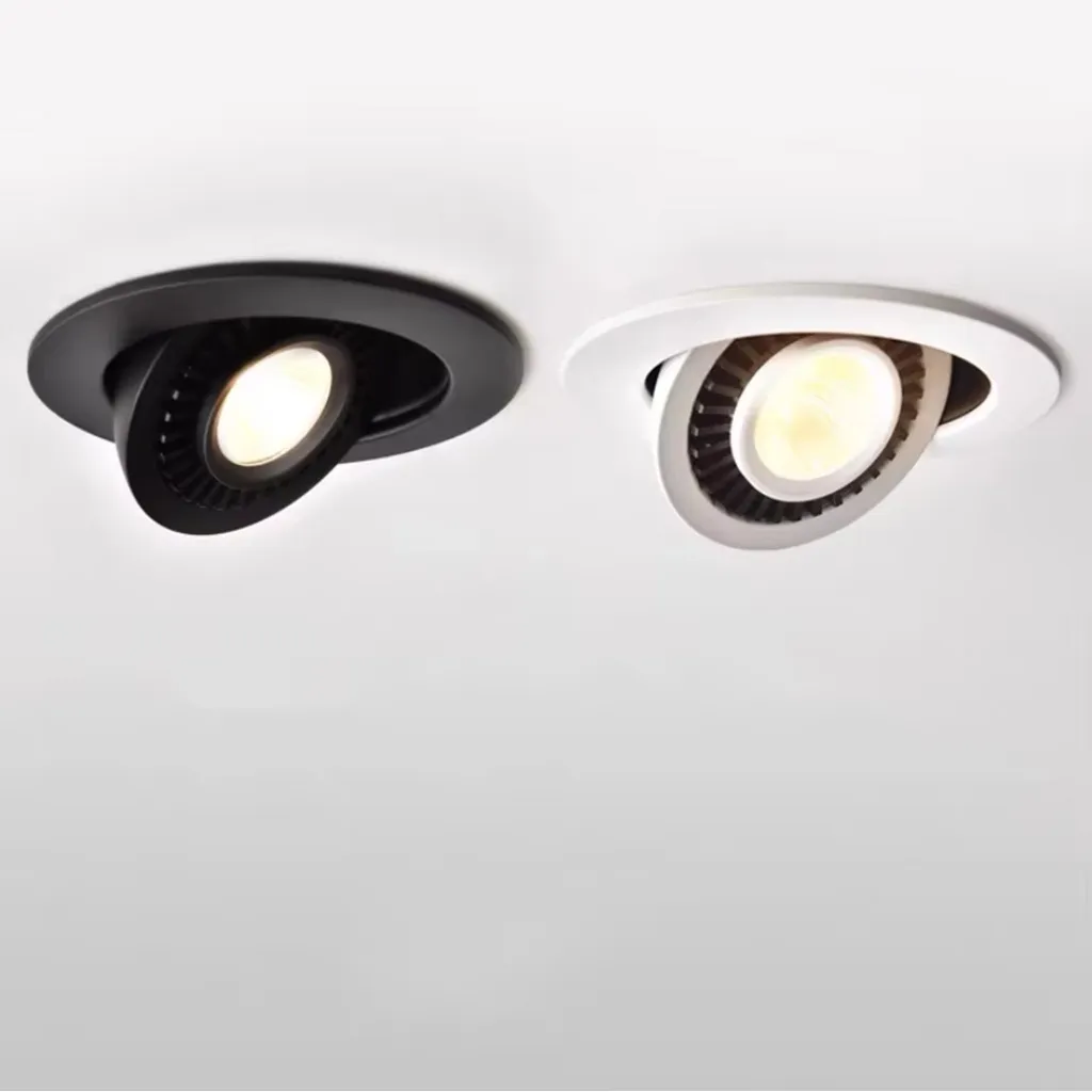 LED spot lage inbouwdiepte 7W richtbaar zaagmaat 75mm wit of zwart