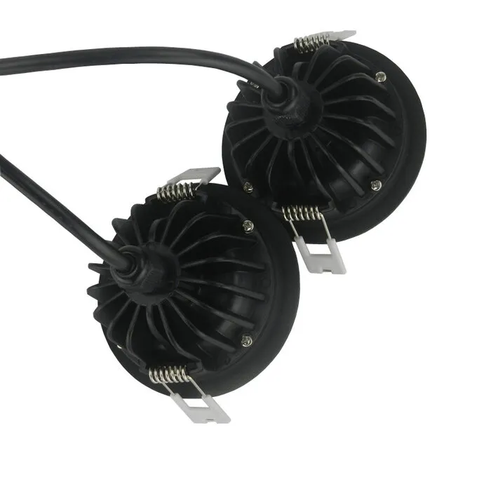 Inbouwspot IP65 zwart badkamer 7W 230V zaagmaat 75mm