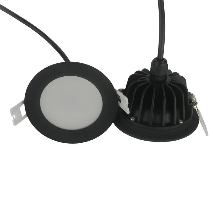 Inbouwspot IP65 zwart badkamer 7W 230V zaagmaat 75mm