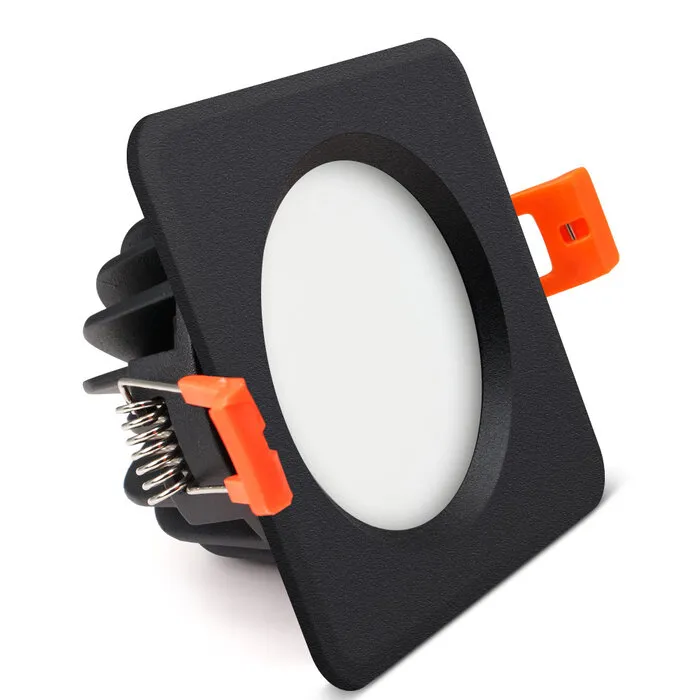 Badkamer inbouwspot zwart IP65 vierkant 12W zaagmaat 95mm