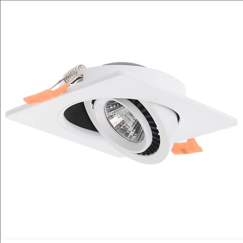 Vierkante inbouwspot wit of zwart 15W LED zaagmaat 110mm