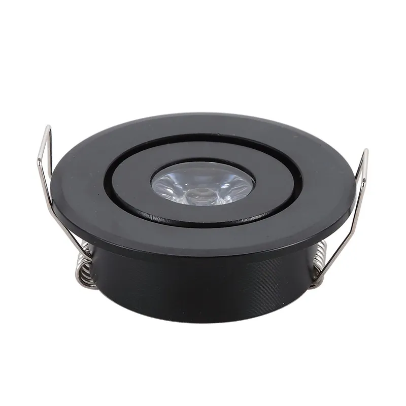 Mini LED inbouwspot 3W 50mm zwart kantelbaar