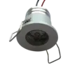 Inbouwspot kleine diameter IP44 3W zwart, wit of grijs dimbaar