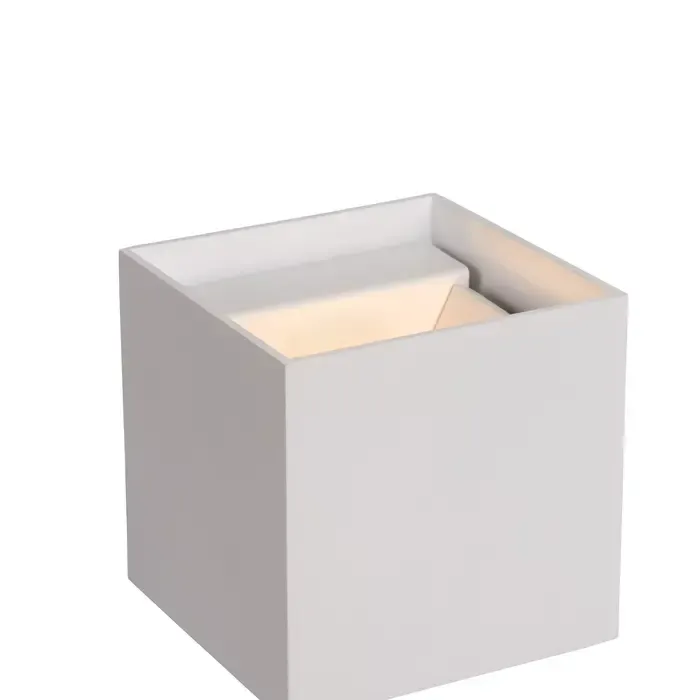 Vierkante wandlamp up down dimbaar 1xG9 wit, grijs, goud
