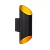 Zwart goud wandlamp up down 1xG9