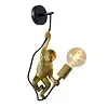 Wandlamp aap zwart goud 1x E27