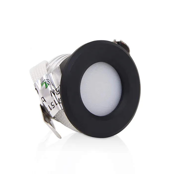 Mini LED spot zwart 230V IP44 30mm zaagmaat ondiep