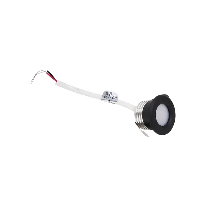 Mini LED spot zwart 230V IP44 30mm zaagmaat ondiep
