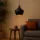 Zwarte hanglamp met gouden binnenkant 1xE27
