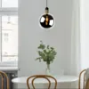 Hanglamp fumé glas 1xE27 Ø 28 cm