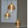 Hanglamp 3 glazen bollen amber 3x4,3W dimbaar Ø 36 cm