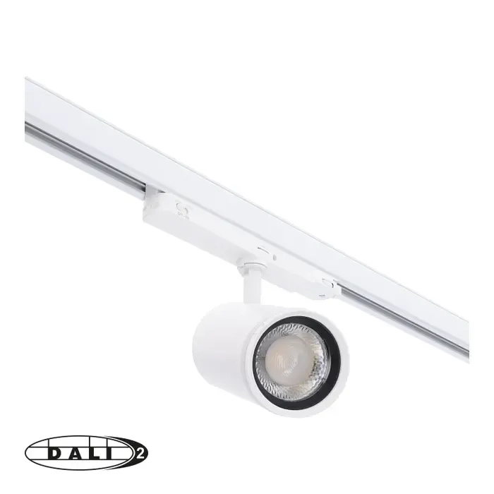 Rail LED spot 3 fase Dali dimbaar 30W CCT 15-55° wit of zwart