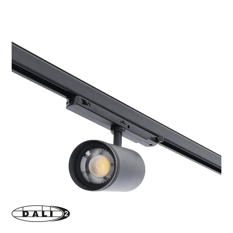 Rail LED spot 3 fase Dali dimbaar 30W CCT 15-55° wit of zwart