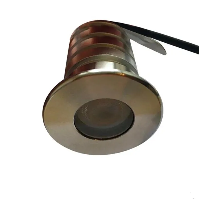 12 volt LED inbouwspot 3W IP67 grijs badkamer of buiten zaagmaat 32mm