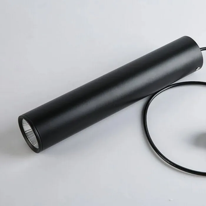 Hanglamp cilinder zwart of wit 7W 20 of 30cm