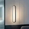 Hanglamp ovaal minimalistisch eetafel zwart 40cm hoog