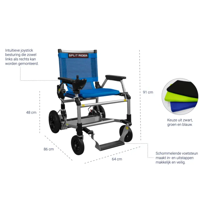 e-Ability SplitRider Elektrische Opvouwbare Rolstoel