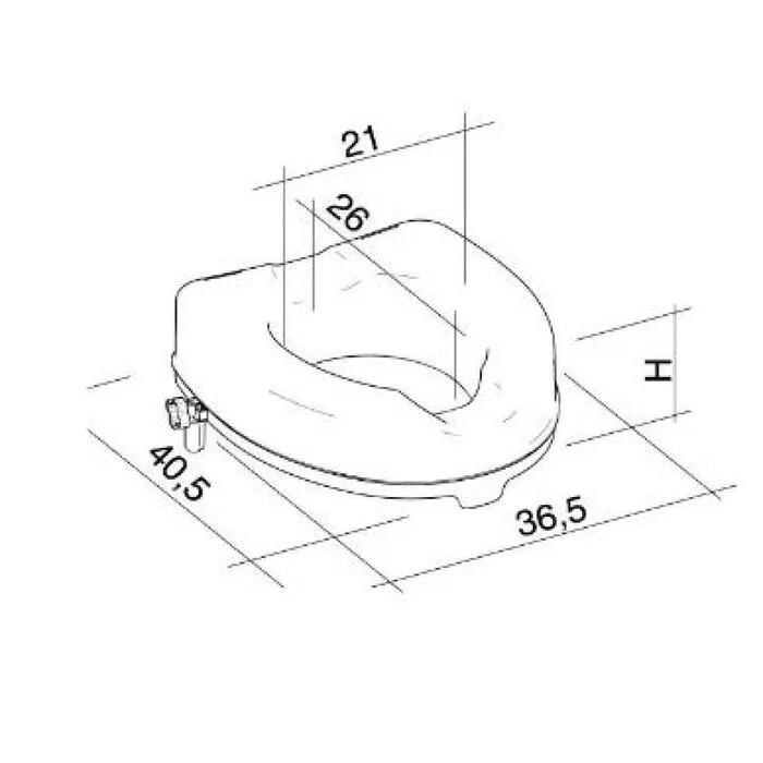 Drive Medical Ticco 2G/10 Toiletbrilverhoger – 10 cm Verhoging – Zonder Deksel