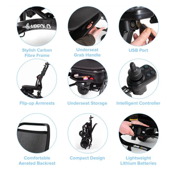 Drive Medical Elektrische rolstoel Airfold Carbon