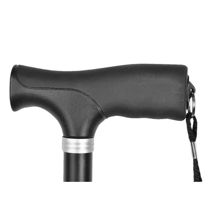 able2  Walk-On opvouwbare wandelstok Black Matte