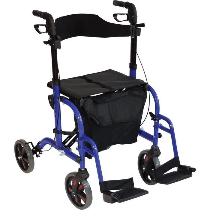 Mega-Mobility Rollator Duo Deluxe - Rollator en rolstoel in één