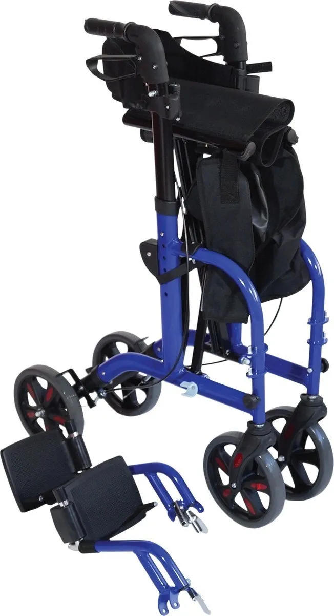 Mega-Mobility Rollator Duo Deluxe - Rollator en rolstoel in één
