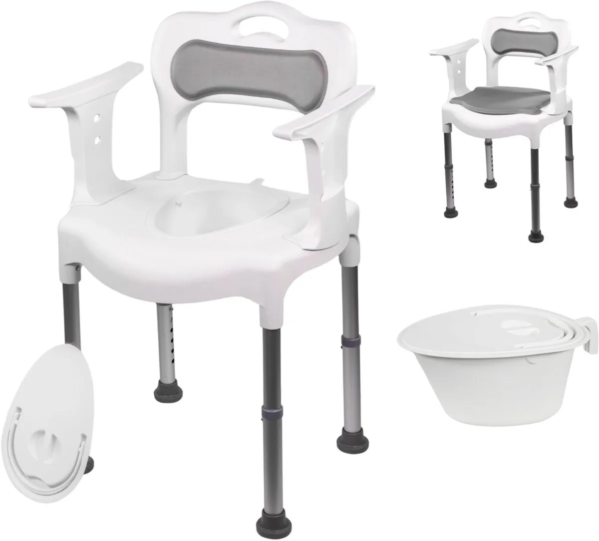 Mega-Mobility Mega Care Chair Douchestoel & Toiletstoel 2-in-1