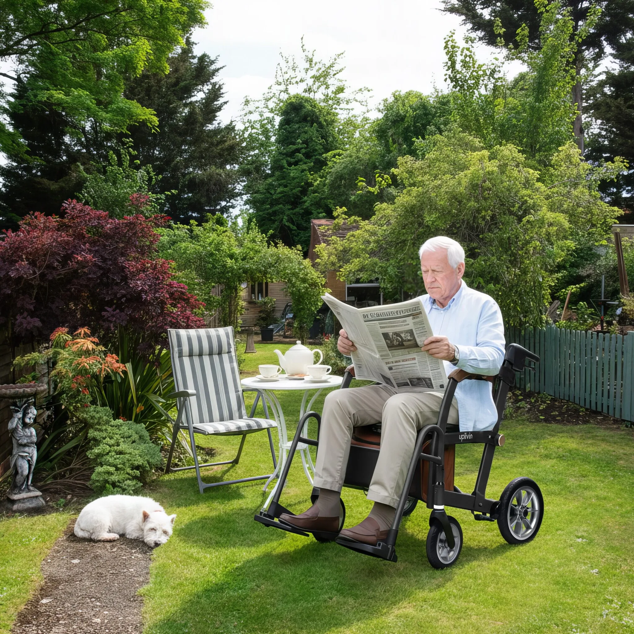Uplivin Glide 2-in-1 Rollator en Transportstoel