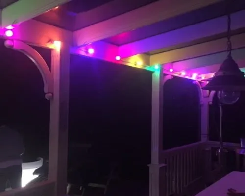 Witte prikkabel 15 meter met 30 gekleurde LED lampen