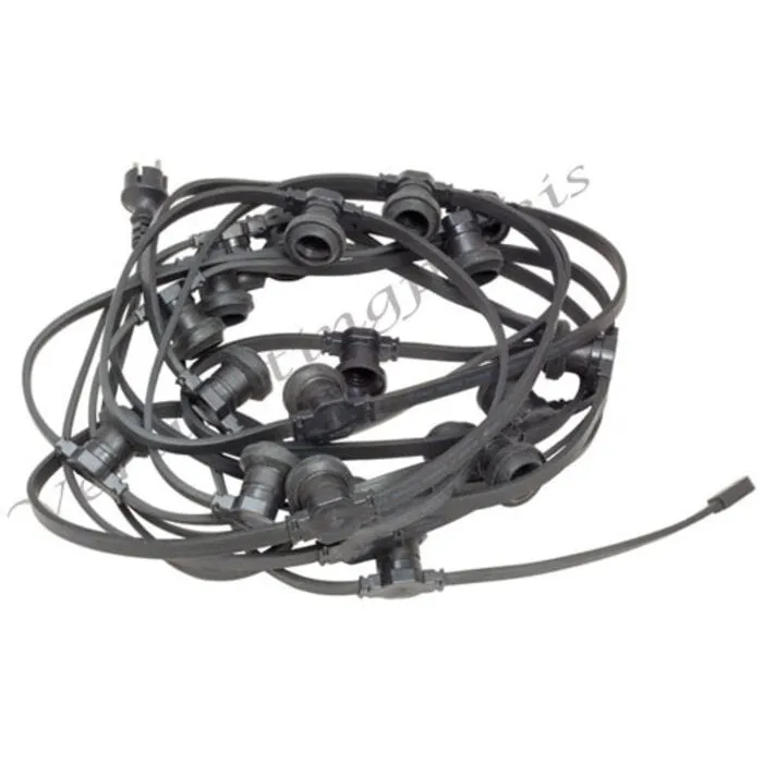lumenxl Complete kabel van 10 meter met 30 fittingen zonder LED lampen