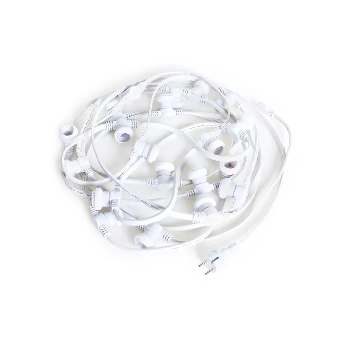 Witte prikkabel 15meter compleet met 15 fittingen