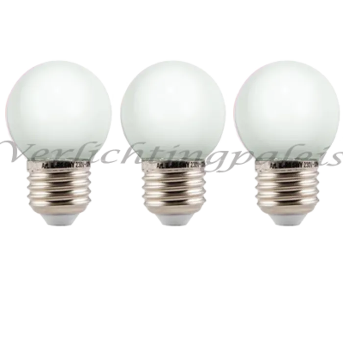 LED kogellamp - 2W - witte kap - E27 2650K