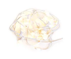 Witte prikkabel 10 meter met 10 gekleurde LED lampen in 5 kleuren mix