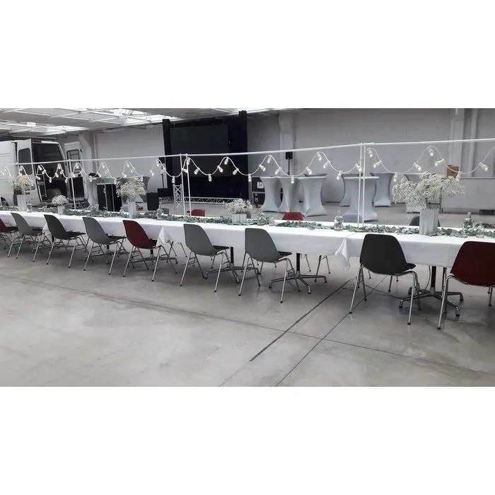 Witte prikkabel 20 meter met 20 gekleurde LED lampen in 5 kleuren mix