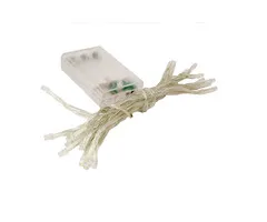 Lichtsnoer 1 Meter met 10 Leds warm wit - 3V