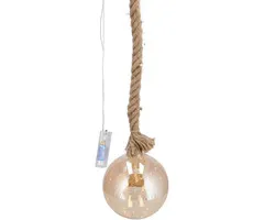 Gouden bol met 24 LED lampjes aan touw - 12CM - 2AA