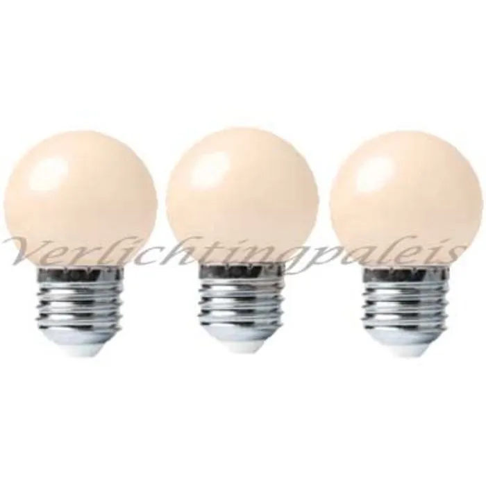 LED kogellamp - 1W - Witte kap - E27 2200K