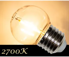 Amlux LED Filament kogellamp 1W - transparant - 2700K