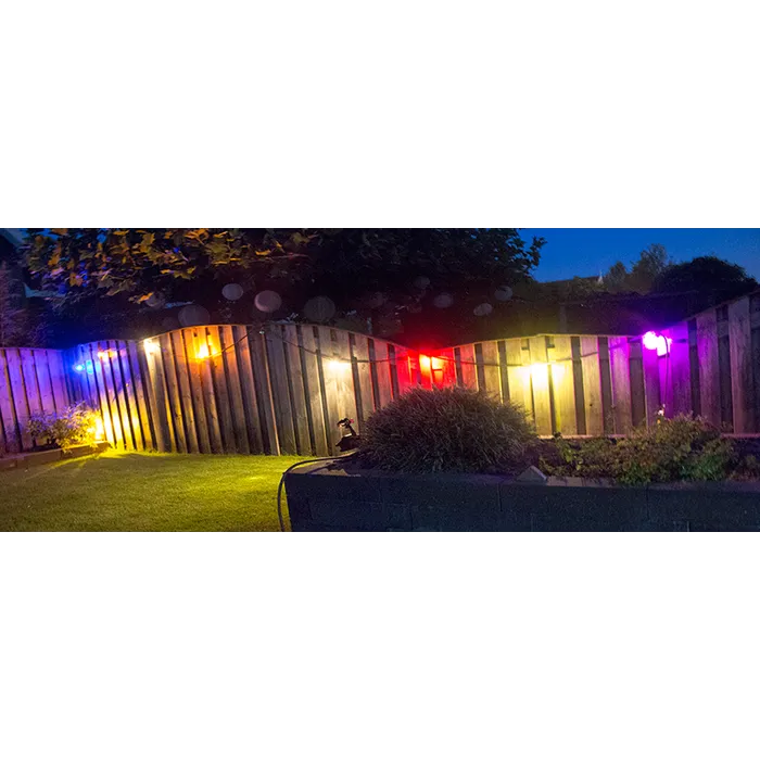 Amlux prikkabel - 15 meter met 30 LED lampen  (7 kleuren)