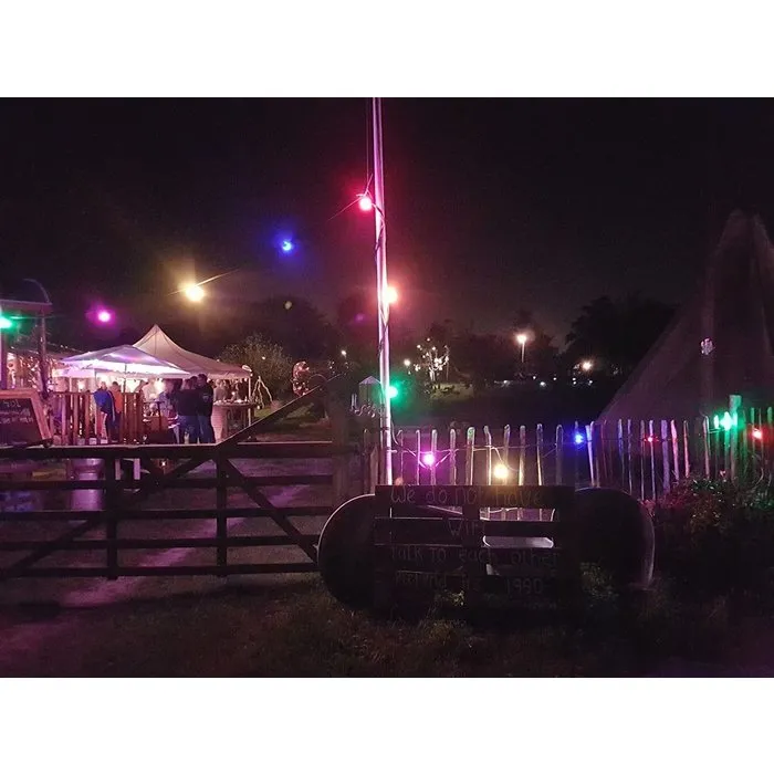 Amlux prikkabel - 10 meter met 30 LED lampen  (7 kleuren)