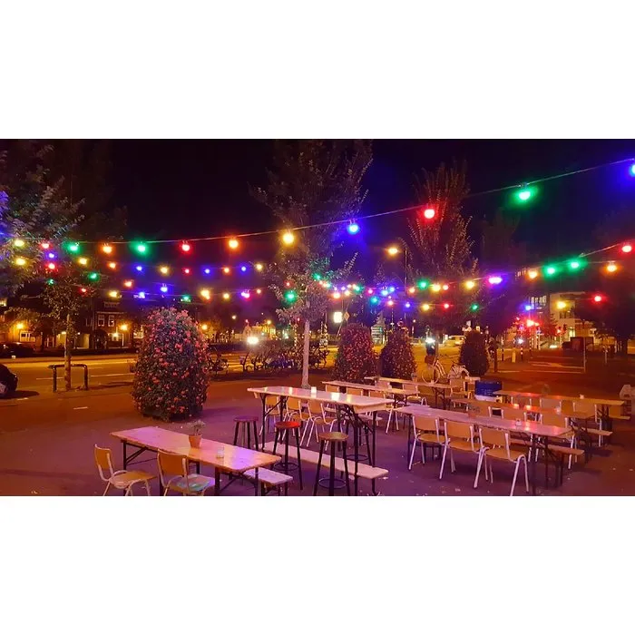Amlux prikkabel - 10 meter met 30 LED lampen  (7 kleuren)