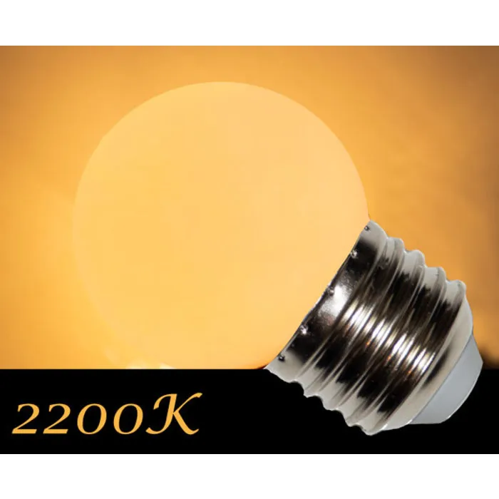 Amlux LED kogellamp - 2W - witte kap - E27 2200K