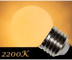 LED kogellamp 1W - witte kap - E27 EXTRA warm wit 2200K- dimbaar