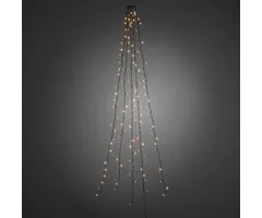Konstsmide Kerstverlichting - LED lichtmantel 180cm met ring voor kerstboom  - 5x 30 Amber wit LED lampjes