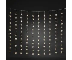 Konstsmide Kerstverlichting - Warm wit LED sterren gordijn 140x120 CM