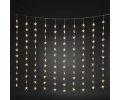 Konstsmide Kerstverlichting - Zeer warm witte  LED sterren gordijn 140x120 CM
