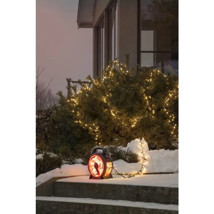 Konstsmide Konstsmide Kabelhaspel met 19 meter clusterverlichting 400 warm witte LEDS