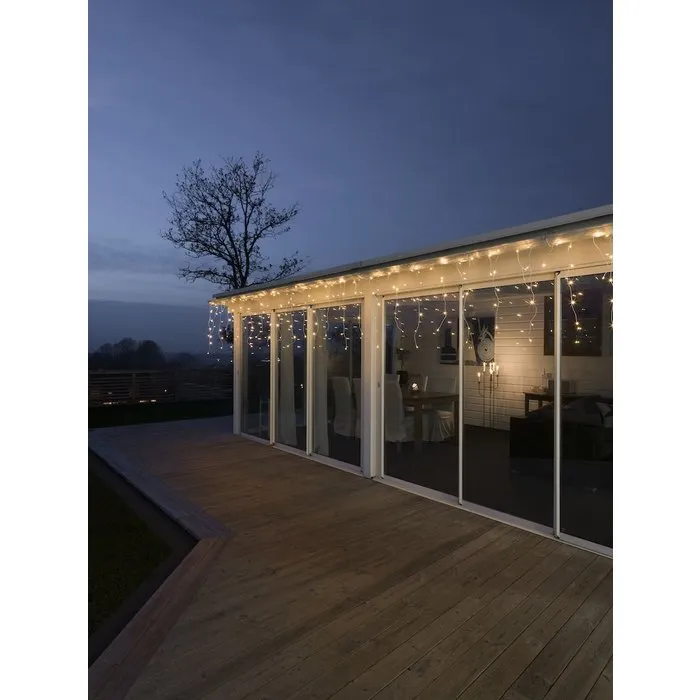 Konstsmide Konstsmide kerstverlichting ijspegel lichtslinger met 336 LED - extra warm wit 20,79 meter - App control
